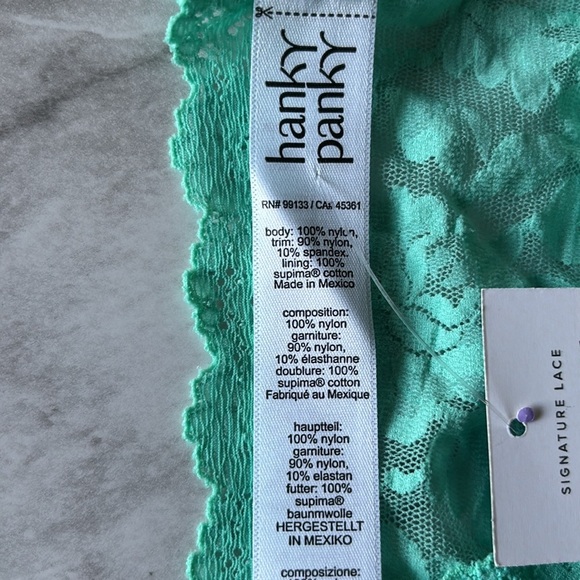 NWT HANKY PANKY signature lace Boyshort bright Mint women’s size s - Picture 4 of 6
